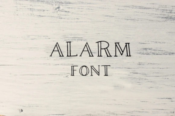 Alarm: A Bold Display Font