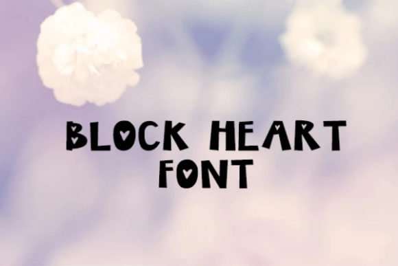 Block Heart Font for Editorial Design