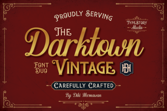 Darktown: A Vintage Display Font